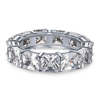 [Luckin Jewelry]Elegant Princess Cut Tennis Ring