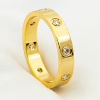 [Luckin Jewelry]LOVE RING 3.6MM 8 DIAMONDS