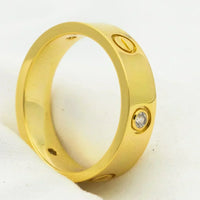 [Luckin Jewelry]LOVE RING 5.5MM 3 DIAMONDS GOLD