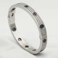 [Luckin Jewelry]LOVE BRACELET 6.1MM DIAMOND-PAVED CERAMIC