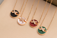 [Luckin Jewelry]JEUX DE PINK GOLD DIAMOND NECKLACE