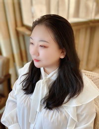 [Luckin Jewelry]STAR BLOSSOM STUD EARRINGS PINK GOLD DIAMONDS