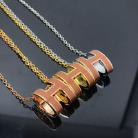 [Luckin Jewelry]H NECKLACE BROWN