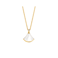 [Luckin Jewelry]DREAM NECKLACE WHITE MOP GOLD 1 DIAMOND