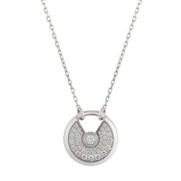 [Luckin Jewelry]AMULETTE SILVER FULL DIAMOND NECKLACE