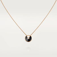 [Luckin Jewelry]AMULETTE ROSE GOLD ONYX NECKLACE