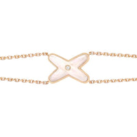 [Luckin Jewelry]JEUX BRACELET WHITE MOP PINK GOLD 1 DIAMOND