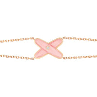 [Luckin Jewelry]JEUX BRACELET PINK MOP PINK GOLD 1 DIAMOND