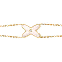 [Luckin Jewelry]JEUX BRACELET WHITE MOP GOLD 1 DIAMOND