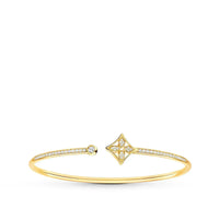 [Luckin Jewelry]IDYLLE GOLD OPEN BRACELET DIAMOND PAVED