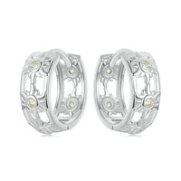 White Gold Plated Inifinite Love Hoop Earring Cartilage Earrings Lightweight