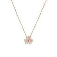 [Luckin Jewelry]FRIVOLE ROSE GOLD FLOWER DIAMOND NECKLACE