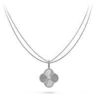 [Luckin Jewelry]CLOVER 25MM SILVER BIG CLOVER NECKLACE
