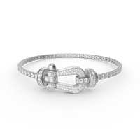 [Luckin Jewelry]FORCE  LARGE HORSESHOE FULL DIAMOND TENNIS BRACELET